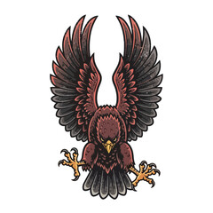 This striking vintage-style illustration depicts a coiled red snake with menacing fangs and a flickering tongue, embodying danger and ancient power.