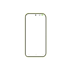 illustration of a smartphone showing a blank screen without a background