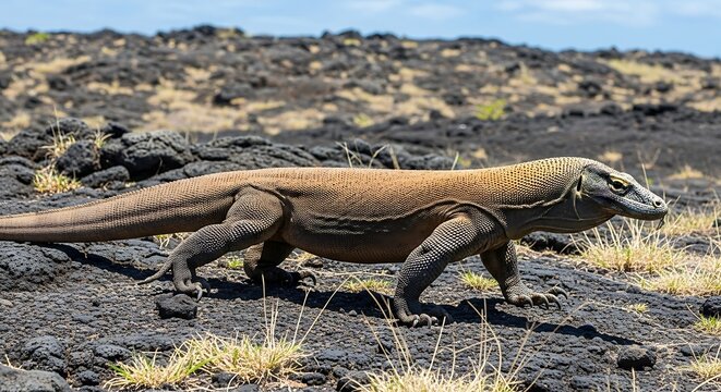 Komodo Dragon Walk.