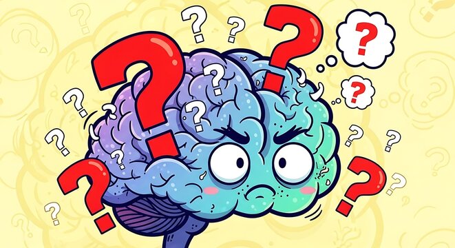 Confused Brain Cartoon. (1)