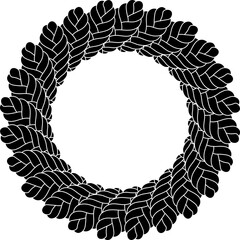 circular silhouette challah frame with copy space for text or design