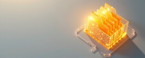 Radiant Digital Workspace with Crystal Folder System