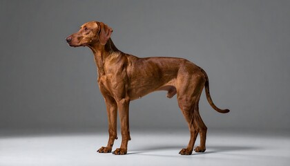 Profile of a reddish dog