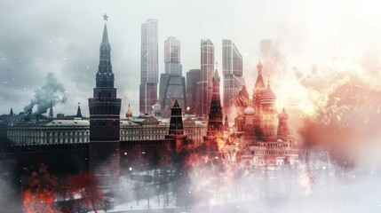 Cityscape under conflict