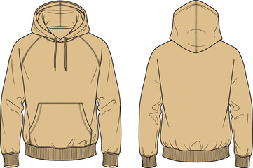 a men's unisex long-sleeve hoodie sweatshirt with a front kangaroo pocket and ribbed cuffs, a versatile fashion piece.