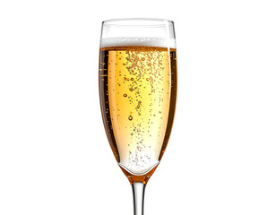 Champagne glass filled with bubbly drink
