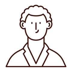 Flat Design Avatar of Man