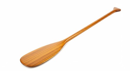 滑らかな木肌 輝く櫂 水面を漕ぎ出す準備完了. AI Generated