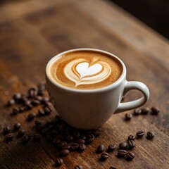 Obraz premium cup of coffee with cinnamon