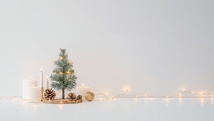 christmas tree and candles