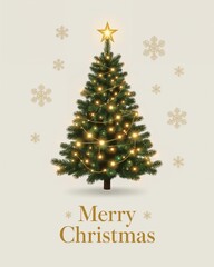 christmas card with christmas tree