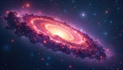 Vast cosmic expanse, swirling nebulae and distant galaxies illustrate the immense scale and mystery of the universe's mass  A breathtaking view of deep space ,  deep space,  astrophysics,  ethereal