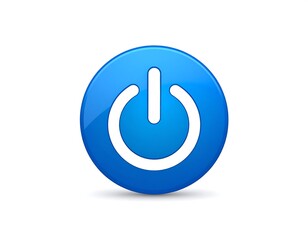 Blue power button icon
