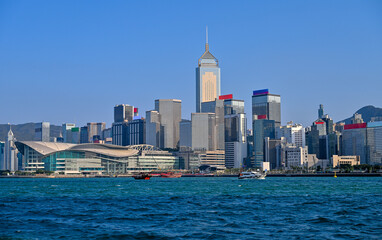 Obraz premium Hong Kong West Kowloon Cultural District, Hong Kong Palace Museum, Global Trade Plaza