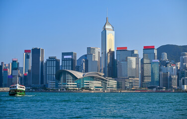 Obraz premium Hong Kong West Kowloon Cultural District, Hong Kong Palace Museum, Global Trade Plaza