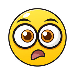 Big Eyes Shocking Stare Emoji Icon High-Quality Vector Illustration for Social Media, Stickers, Reactions, Messaging Apps, Memes, and Graphic Design Expressive Cartoon Emoji for Digital ... See More