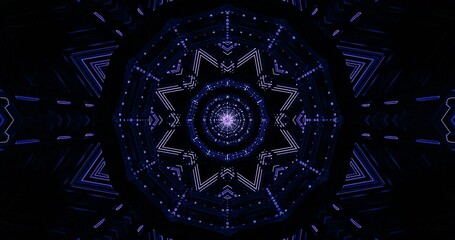 Glowing geometric night pattern