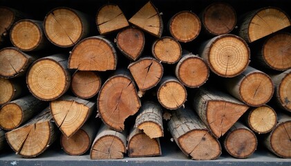 A tightly bound bundle of firewood, ready for the fireplace or stove The wood is dry and shows natural variations in color and texture Ideal for rustic, cozy, and winter themes , pile, close-up