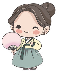 hanbok character korean girl