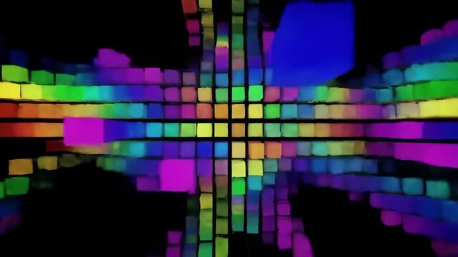 Abstract colorful pixelated pattern