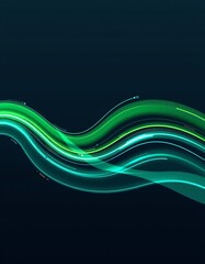 Obraz premium Abstract Digital Wave with Neon Glow and Gradient Colors