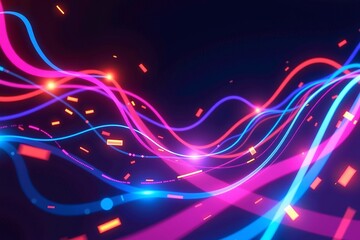 Futuristic Abstract Digital Light Show