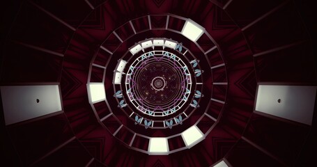 Intricate circular pattern with deep colors and modern design