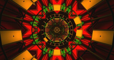 Colorful spiral design in abstract geometric art style