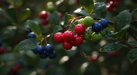 Obraz premium Colorful berries on branch