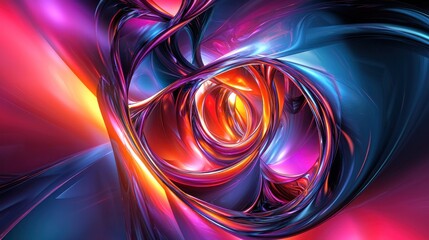 Colorful abstract swirling digital art