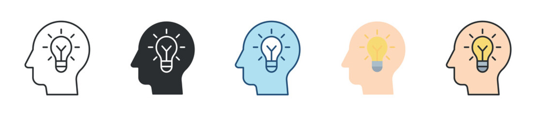 Creativity Icon Set Multiple Style Collection