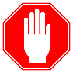 Red Stop Sign,Vector Illustration, Isolate On White Background Label.EPS10