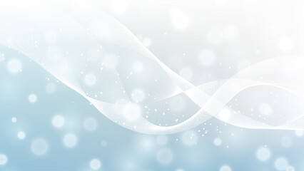 abstract background with flowing white lines glowing bokeh and soft blue gradient light texture minimal futuristic wallpaper design