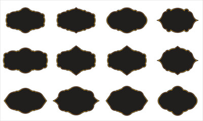 Luxury Islamic Frame for Names in Black and Gold