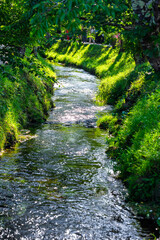 Drainage canal in the middle of the city