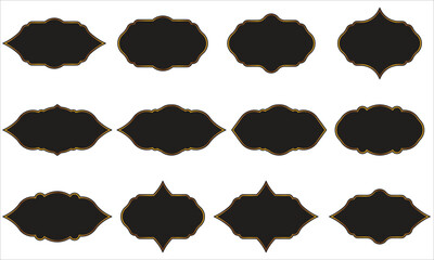 Luxury Islamic Frame for Names in Black and Gold