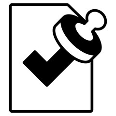 Approved Document Black Fill Icon