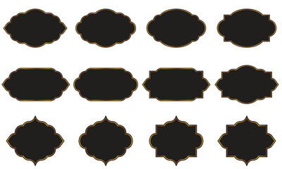 Luxury Islamic Frame for Names in Black and Gold