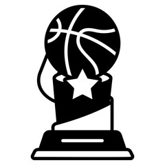 Basketball Trophy Black Fill Icon © ozy