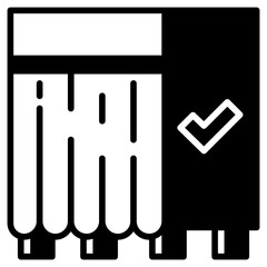Ballot Paper Black Fill Icon