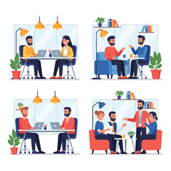 Obraz premium Charismatic leader using a megaphone to announce great news to his applauding and supportive team, a concept of success and motivation