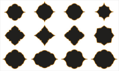 Luxury Islamic Frame for Names in Black and Gold