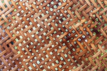 handcraft of bamboo weave pattern for background use
