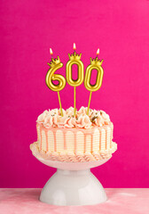 Candle number 600 - Number of followers or likes