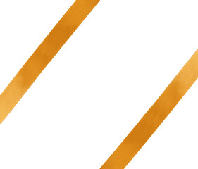 Pair of golden slats in a diagonal corner, on a transparent background in PNG format