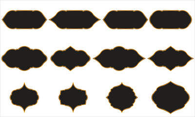 Luxury Islamic Frame for Names in Black and Gold