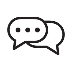 chat icon on white background