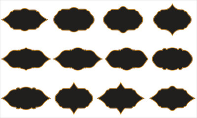 Luxury Islamic Frame for Names in Black and Gold