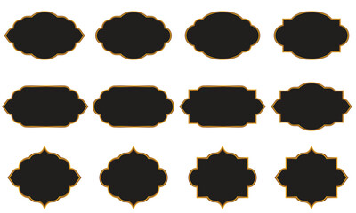 Luxury Islamic Frame for Names in Black and Gold