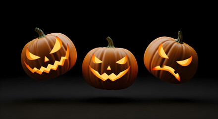 Fototapeta premium Spooky Pumpkins